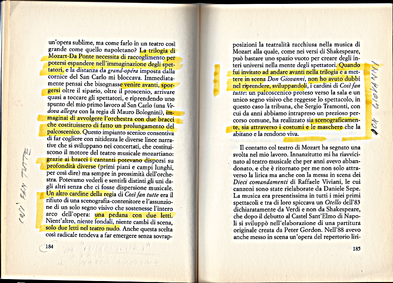 estratto da: Mario Martone - CHIAROSCURI - scritti tra cinema e teatro -  a cura di Ada d'Adamo